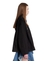 Giacca Con Cappuccio in Cotone E Seta Nera | PDP | Antonia