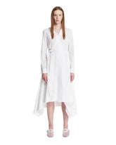 White Draped Cotton Dress | PDP | Antonia