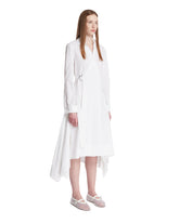 White Draped Cotton Dress | PDP | Antonia