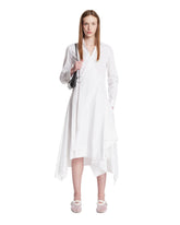 White Draped Cotton Dress | PDP | Antonia