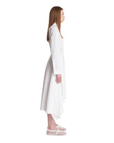 White Draped Cotton Dress | PDP | Antonia