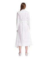 White Draped Cotton Dress | PDP | Antonia