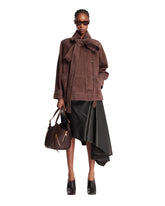 Black Asymmetric Belted Skirt | PDP | Antonia