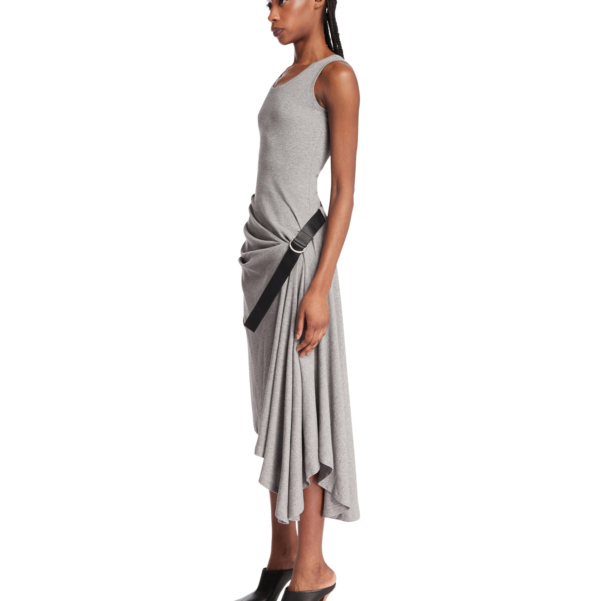 Gray Stretch Cotton Tank Dress | LOEWE