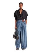 Blue Draped Jeans | PDP | Antonia