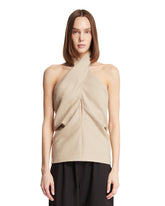 Beige Cross-Over Top | PDP | Antonia