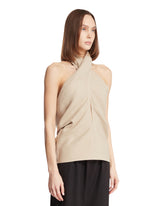 Beige Cross-Over Top | PDP | Antonia