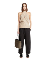 Beige Cross-Over Top | PDP | Antonia