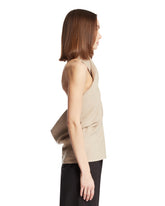 Beige Cross-Over Top | PDP | Antonia