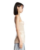 White Long Silk Corset Top | PDP | Antonia