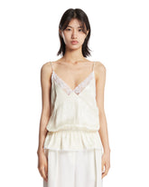 White V-Neck Lace Top | PDP | Antonia