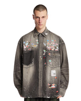 Black Denim Shirt with Embellishments | PDP | Antonia