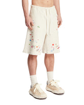 Gray Embellished Bermuda Shorts | PDP | Antonia