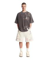 Gray Embellished Bermuda Shorts | PDP | Antonia