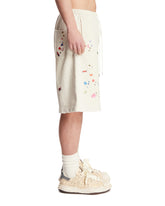 Gray Embellished Bermuda Shorts | PDP | Antonia