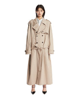 Trench Doppiopetto In Cotone Beige | PDP | Antonia