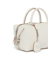 White Holdall Small Leather Bauletto Bag | PDP | Antonia
