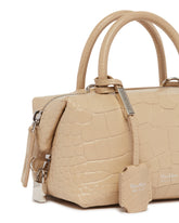 Borsa Bauletto Piccola Holdall In Pelle Beige | PDP | Antonia