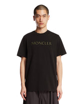 Black Cotton Logo T-Shirt | PDP | Antonia