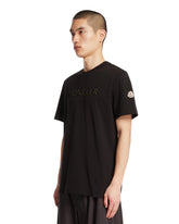 Black Cotton Logo T-Shirt | PDP | Antonia