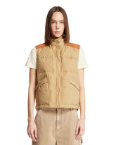 Beige Padded Gilet | PDP | Antonia