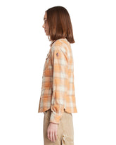 Beige Quilted Check Shirt | PDP | Antonia
