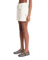 White Drawstring Shorts | PDP | Antonia