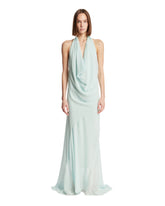 Green Draped Halterneck Dress | PDP | Antonia