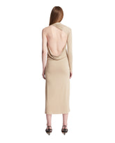 Beige One-Shoulder Jersey Dress | PDP | Antonia
