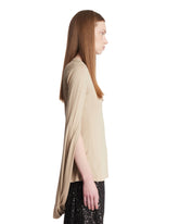 Beige Cascade Jersey Top | PDP | Antonia