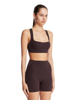 NikeSKIMS Brown Studio Stretch Square-neck Top | PDP | Antonia
