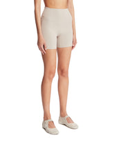 NikeSKIMS Beige Studio Stretch Shorts | PDP | Antonia