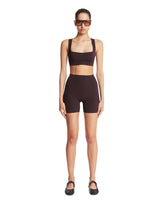 NikeSKIMS Brown Studio Stretch Shorts | PDP | Antonia