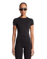 NikeSKIMS Black Cropped Corset T-Shirt | PDP | Antonia