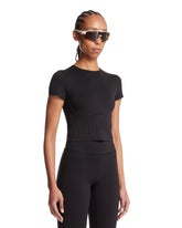 NikeSKIMS Black Cropped Corset T-Shirt | PDP | Antonia