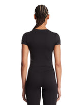 NikeSKIMS Black Cropped Corset T-Shirt | PDP | Antonia