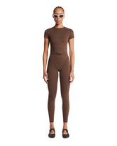 NikeSKIMS Brown Cropped Corset T-Shirt | PDP | Antonia
