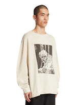 Beige Angry Fan Print Sweatshirt | PDP | Antonia