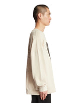 Beige Angry Fan Print Sweatshirt | PDP | Antonia