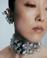 Silver Small Armour Diamond Ear Cuff | PDP | Antonia