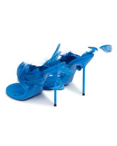Blue Lidia Feather Mules | PDP | Antonia