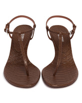 Brown Thong Heel Sandals | PDP | Antonia