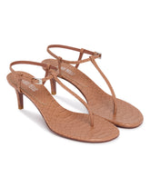 Beige Thong Heel Sandals | PDP | Antonia