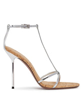 Silver T-Strap Sandals | PDP | Antonia