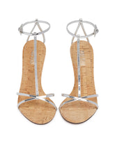 Silver T-Strap Sandals | PDP | Antonia