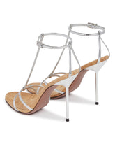 Silver T-Strap Sandals | PDP | Antonia