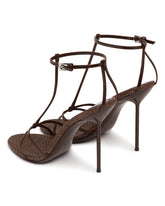 Brown T-Strap Sandals | PDP | Antonia