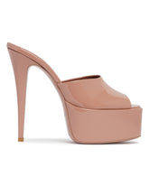 Beige Marina Platform Mules | PDP | Antonia