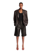 Brown Low Fidelity Leather Jacket | PDP | Antonia