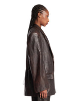 Brown Low Fidelity Leather Jacket | PDP | Antonia